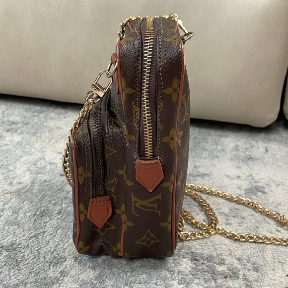 Louis Vuitton Monogram Mini Amazon Bag Crossbody Detachable Chain Strap Two Zip - Picture 6 of 17